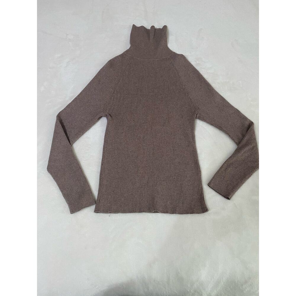 Banana Republic Turtleneck Pullover Women Brown Sweater Size L